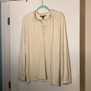 New with tags size 2X Ralph Lauren long sleeve shirt in cream